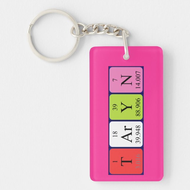 Taryn periodic table name keyring (Front)