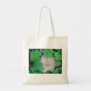 Tasche heller Pilz mit Kleeblattkranz Tote Bag