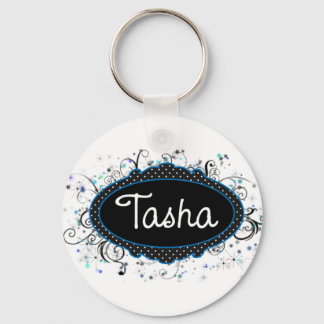 Tasha Nameplate Key Ring