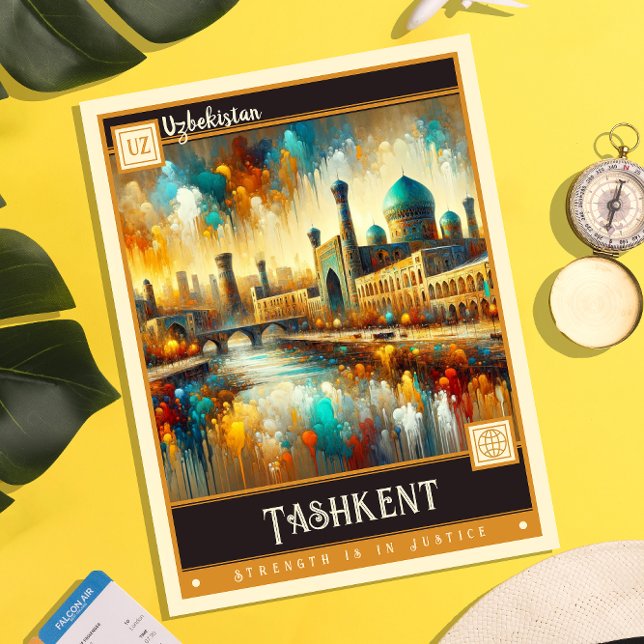 Tashkent, Uzbekistan | Vintage Painting Postcard (Creator Uploaded)
