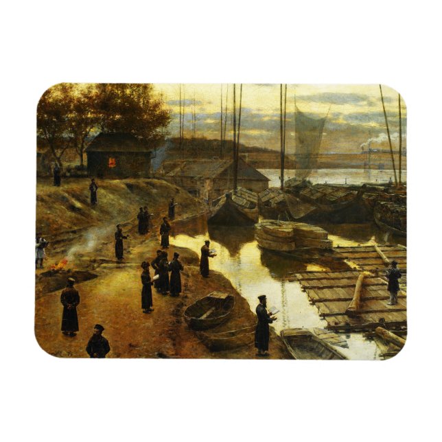 Tashlikh - Painting by Alexander Gierymski - 1884 Magnet (Horizontal)