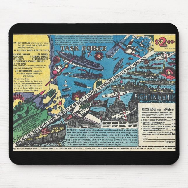 Task Force!  Helen of Toy  Comic Book Ad Mouse Pad (Front)