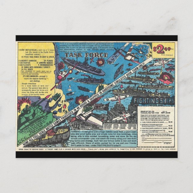 Task Force!  Helen of Toy  Comic Book Ad Postcard (Front)