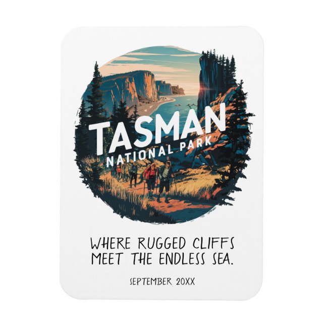 Tasman National Park Australian Adventure Custom Magnet (Vertical)