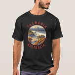 Tasmania Australia Retro Distressed Circle T-Shirt<br><div class="desc">Tasmania retro vector travel design. Tasmania is an island state of Australia,  located 240 kilometres south of the Australian mainland,  separated by the Bass Strait.</div>