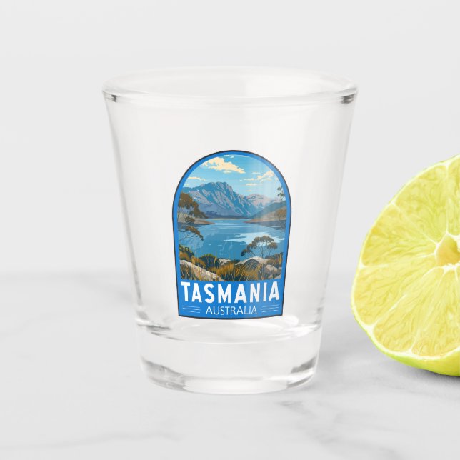 Tasmania Australia Travel Art Vintage Shot Glass (Front)