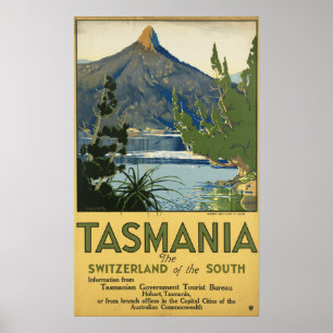 Tasmania Australia Vintage Travel Poster