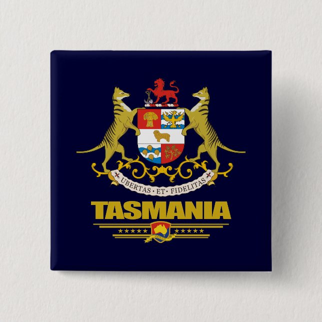 Tasmania COA 15 Cm Square Badge (Front)