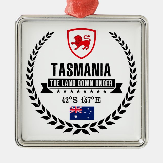 Tasmania Metal Tree Decoration (Front)