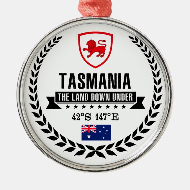 Tasmania Metal Tree Decoration (Front)