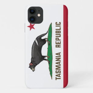Tasmania Republic Tasmanian devil Flag iPhone 11 Case