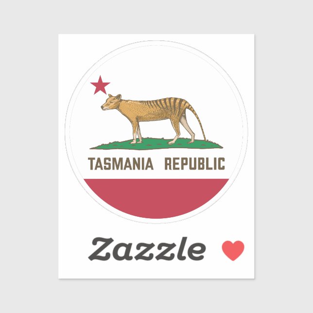 Tasmania Republic Thylacine Flag Tasmanian tiger (Sheet)