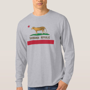 Tasmania Republic Thylacine Flag Tasmanian tiger T-Shirt