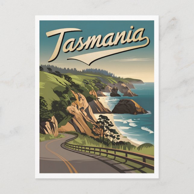Tasmania Vintage Postcard (Front)