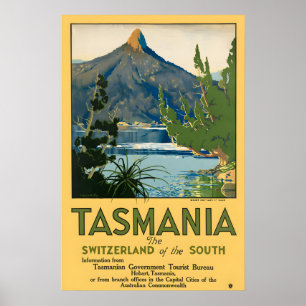 Tasmania Vintage Travel Poster Print
