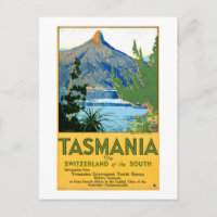 Tasmania Vintage Travel Poster Restored