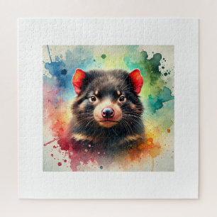 Tasmanian Devil 160724AREF259 - Watercolor Jigsaw Puzzle