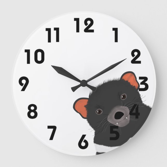 Tasmanian Devil Acrylic Wall Clock (Front)
