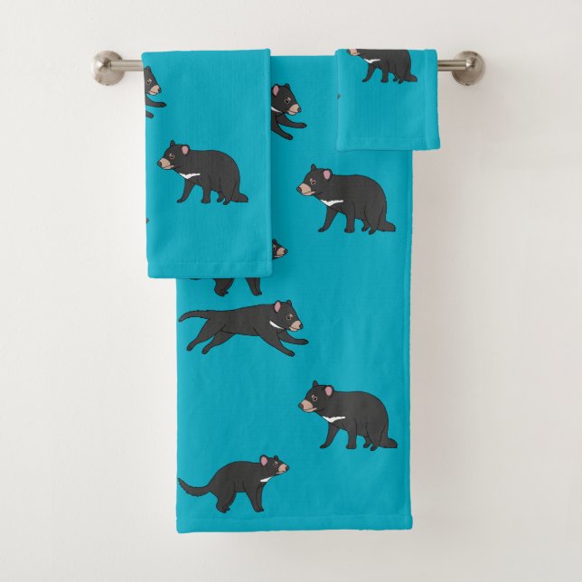 Tasmanian Devil  Bath Towel Set (Insitu)
