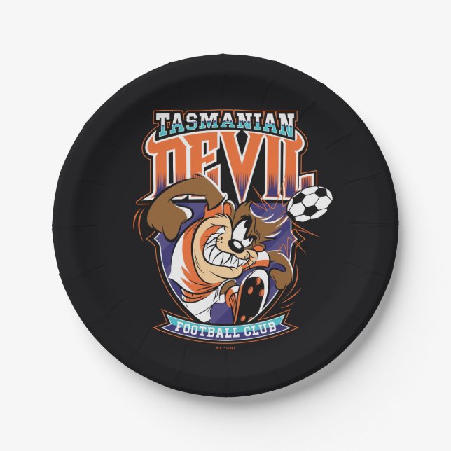 Tasmanian Devil Football Club Badge Paper Plate (Front)