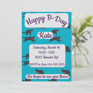 Tasmanian Devil Happy Birthday Invitation