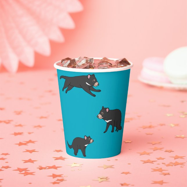 Tasmanian Devil  Paper Cups (Insitu)