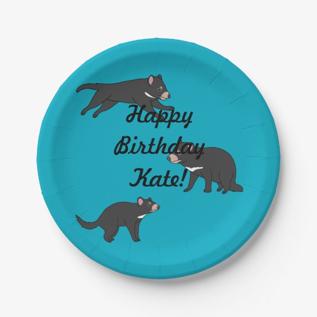 Tasmanian Devil  Paper Plate (Front)