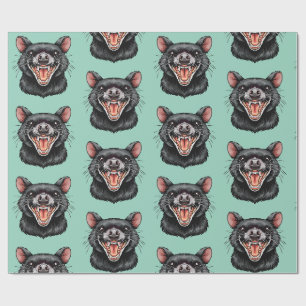 Tasmanian devil wrapping paper