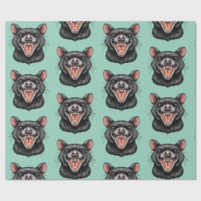 Tasmanian devil wrapping paper (Flat)