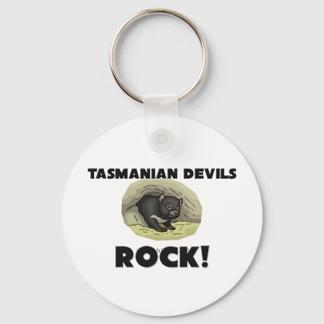 Tasmanian Devils Rock Key Ring (Front)