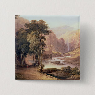 Tasmanian Gorge (w/c) 15 Cm Square Badge