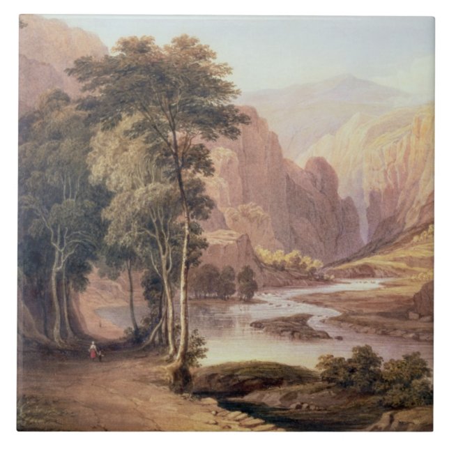 Tasmanian Gorge (w/c) Ceramic Tile (Front)