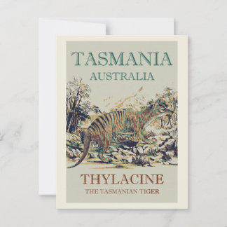 Tasmanian tiger, the thylacine, Tasmania Australia Postcard