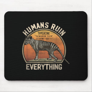 Tasmanian Tiger Thylacine Australian Extinct Anima Mouse Pad
