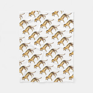 Tasmanian tiger, Thylacine Fleece Blanket