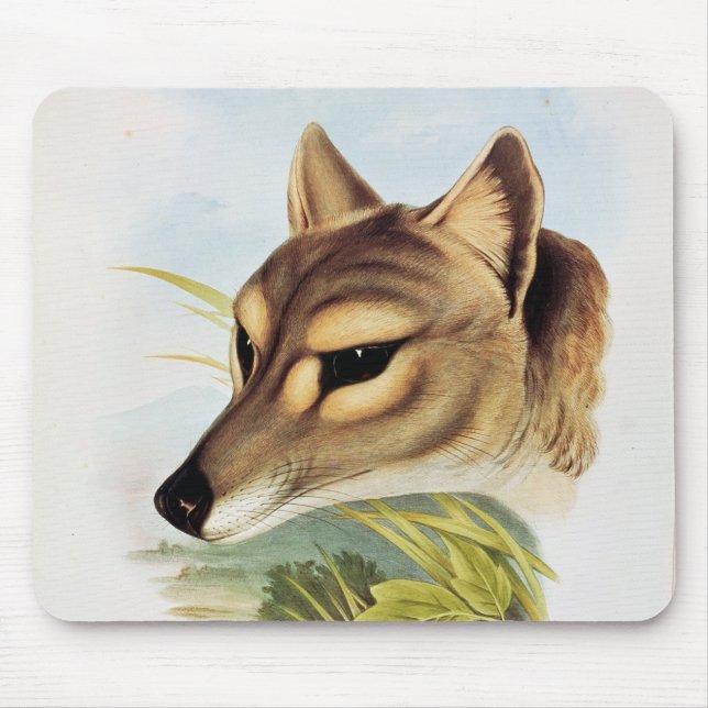 Tasmanian Wolf or Tiger Mouse Pad (Front)