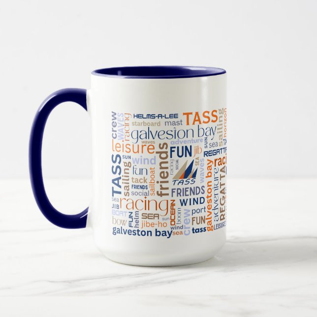 TASS Sailing Words Coffee Mug (Left)
