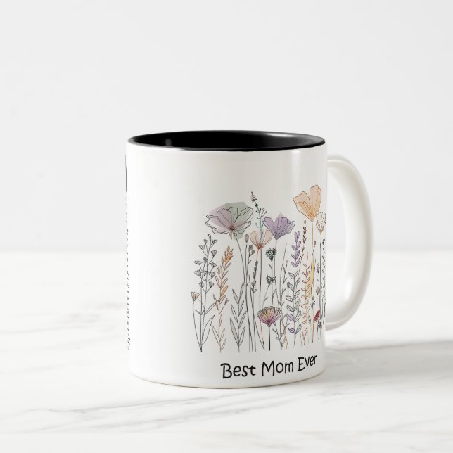 Tasse 2 Couleurs Best Mom Ever Mother's Day Two-Tone Coffee Mug (Front Right)
