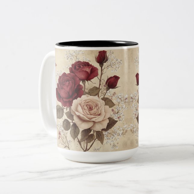 Tasse 2 Couleurs Personalized Valentine Coffee Mug (Front Left)