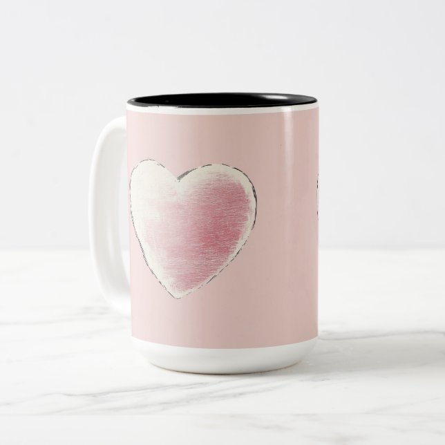 Tasse 2 Couleurs Personalized Valentine Coffee Mug (Front Left)