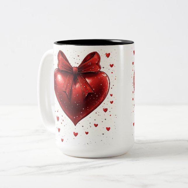Tasse 2 Couleurs Personalized Valentine Coffee Mug (Front Left)