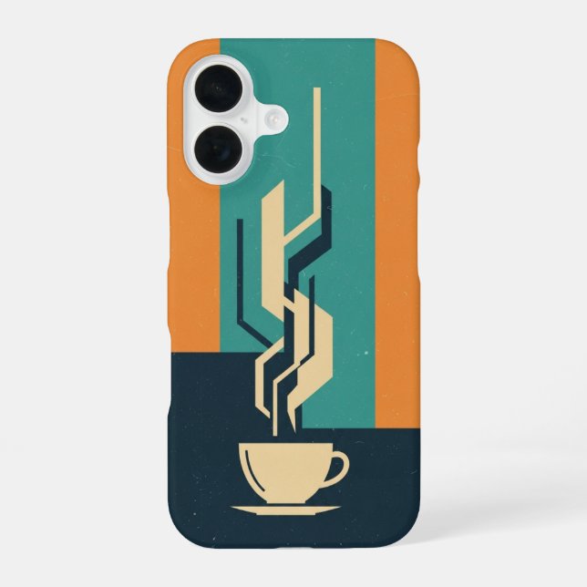 Tasse à Café Géométrique iPhone 16 Case (Back)