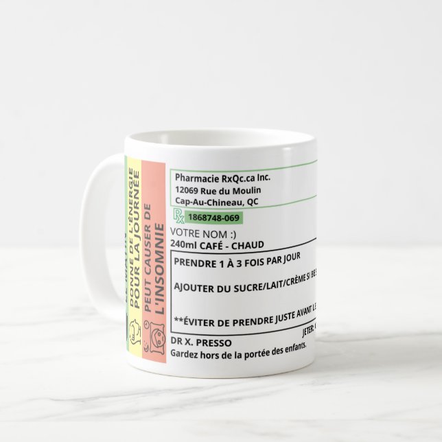 Tasse à café personnalisé Coffee Mug (Front Left)