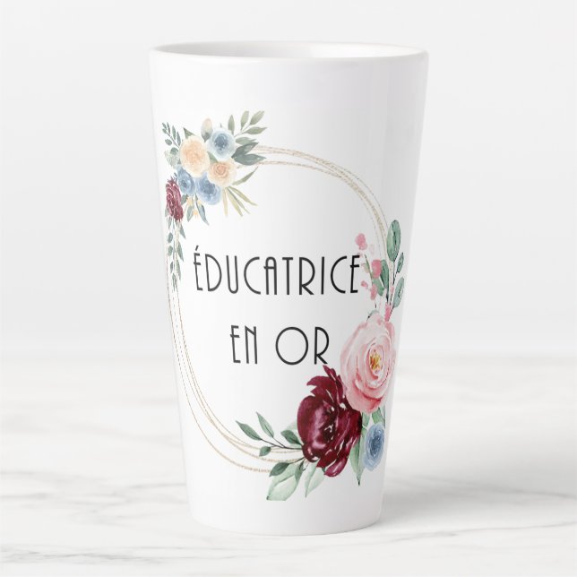 Tasse de café éducatrice en or latte mug (Front)
