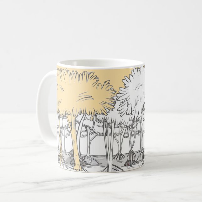 tasse de fille avec fleurs coffee mug (Front Left)