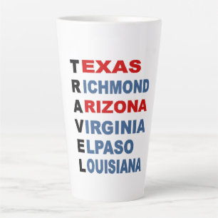 Tasse latte blanche TRAVEL USA Mug