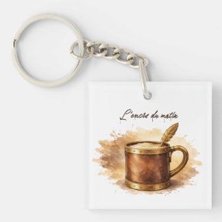 Tasse l'encre du matin key ring