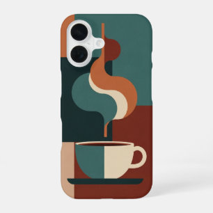 Tasse Minimaliste avec Vapeur Retro iPhone 16 Case