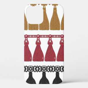 Tassel garland set. Isolated tassel fringe border  iPhone 12 Case