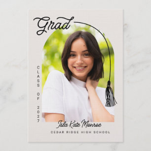 Tassel Grad Announcement with Photo